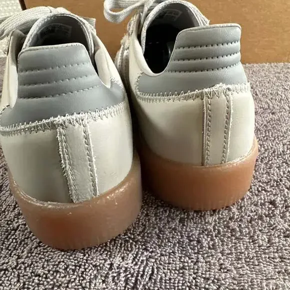 adidas Women's Sambae Platform Sneakers in Grey Two/Cloud White - Picture 5 of 9